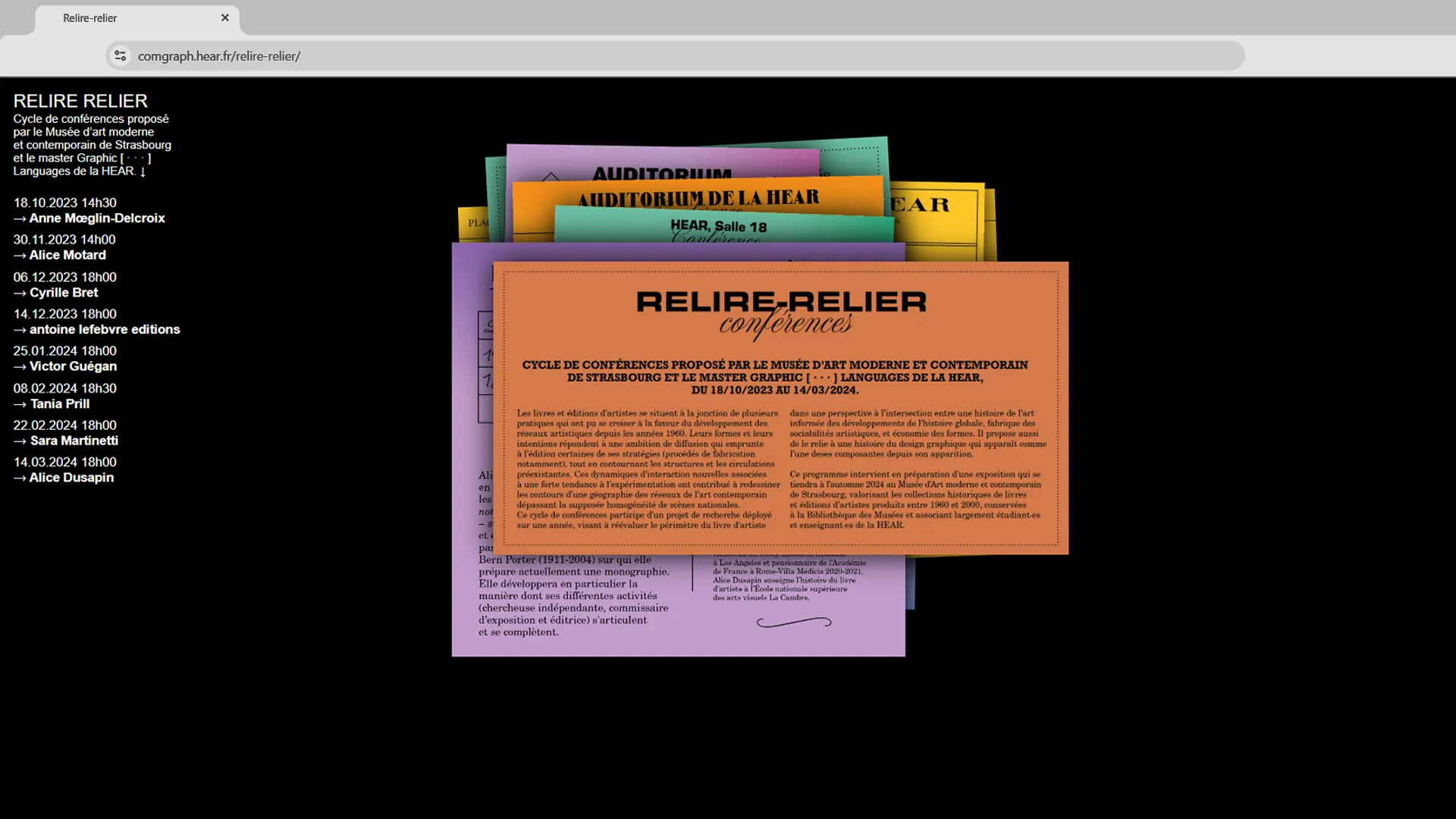 Projet Relire Relier 2
